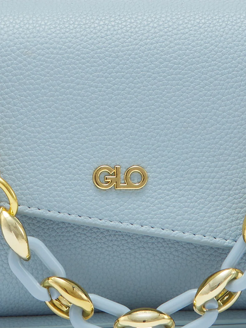 globus  Globus Women Blue Textured Handheld Bag  | Best Price UAE